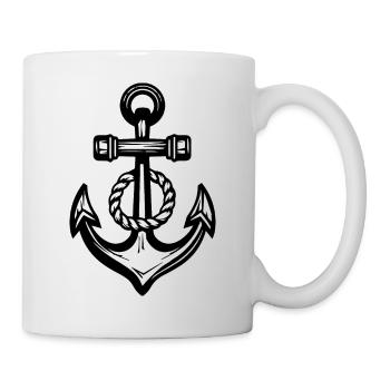 Anker Boot Schiff Nautik - Tasse - Weiß - Rechts