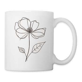 Flower individually as a drawing - Mug - white - Right