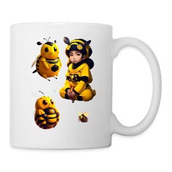 kawaii bee child - Mug - white - Right