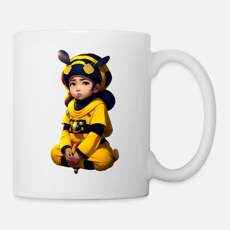 Kawaii bee beautiful child - Mug - white