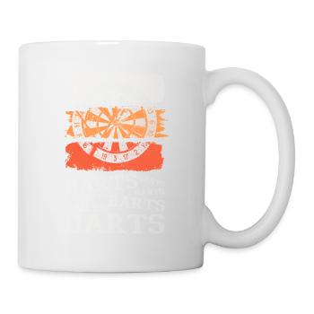 Fléchettes, jeu de fléchettes, jeu de fléchettes, fléchettes, joueurs de fléchettes - Mug blanc - blanc - Droite