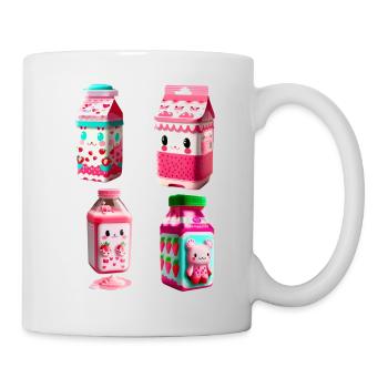 kawaii strawberry milk carton - yummy! - Mug - white - Right