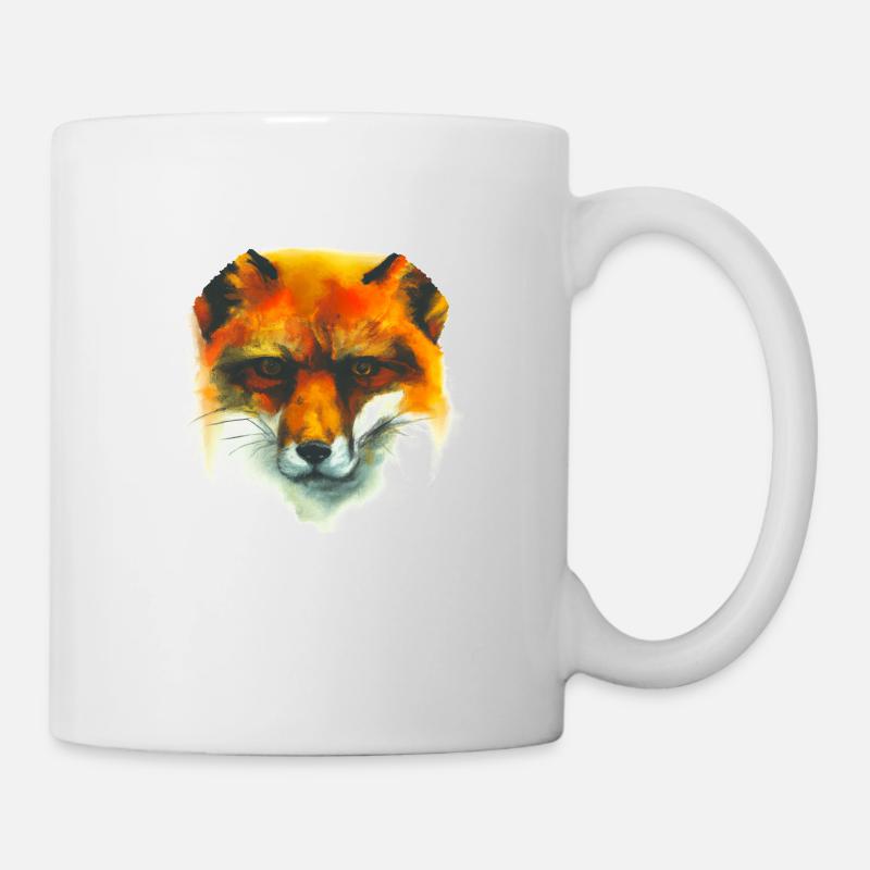Quick Fox Light Feather Fox Fans Gift - Mug - white