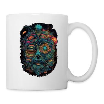 Trippy Explosion - Psychedelisches Motiv - Tasse - Weiß - Rechts