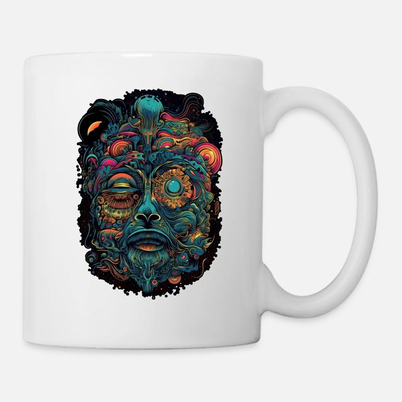 Trippy Explosion - Psychedelic Motif - Mug - white