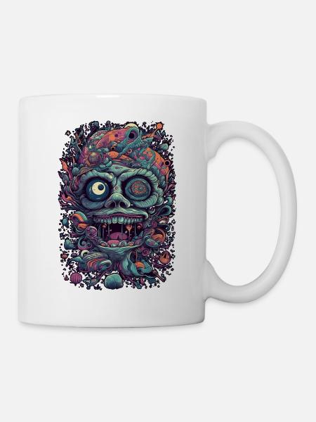 Trippy Explosion - Psychedelisches Motiv - Tasse - Weiß