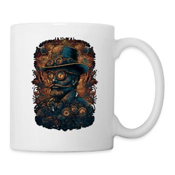 Trippy Steampunk Motif - Psychedelic Motif - Mug - white - Right