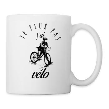Je ne peux pas, j'ai une balade à vélo ! - Mug blanc - blanc - Droite