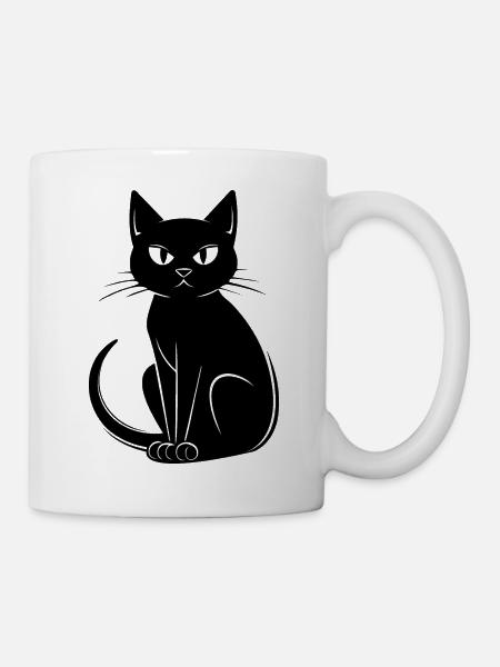 Katze Katzen Kätzchen Katzendame - Tasse - Weiß
