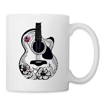 Musical Instrument Guitar Plucked Instrument Guitarist - Mug - white - Right