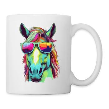 Eto le cheval à lunettes - Mug blanc - blanc - Droite
