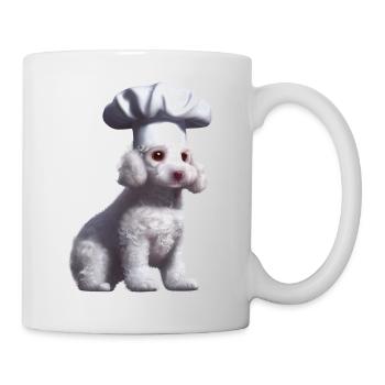 Caniche Chien Propriétaire Cuisiniers Caniche Chiot Chien Chiot - Mug blanc - blanc - Droite