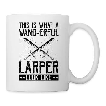Citation Larper pour les jeux de rôle GN et fantastiques - Mug blanc - blanc - Droite