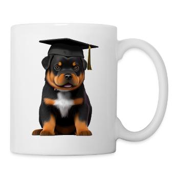 Studies Dogs Bachelor Rottweiler School Diploma - Mug - white - Right