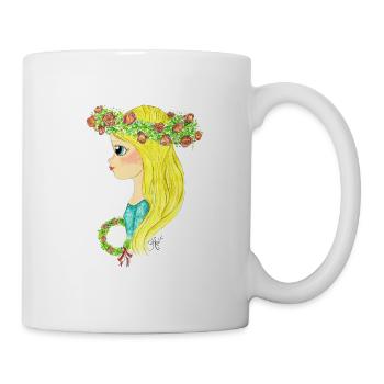 Blumenmädchen - Tasse - Weiß - Rechts