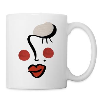 Abstract face of a woman - Mug - white - Right