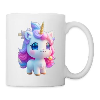 Kawaii Magisches Einhorn - Tasse - Weiß - Rechts