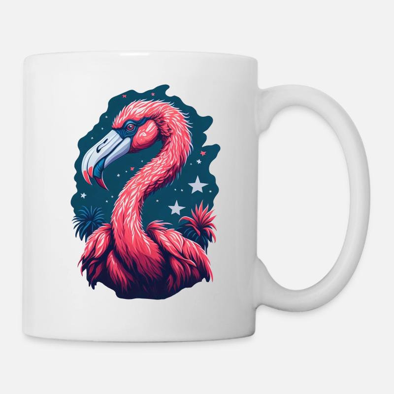 Chemise d’été Flamingo - Mug blanc - blanc