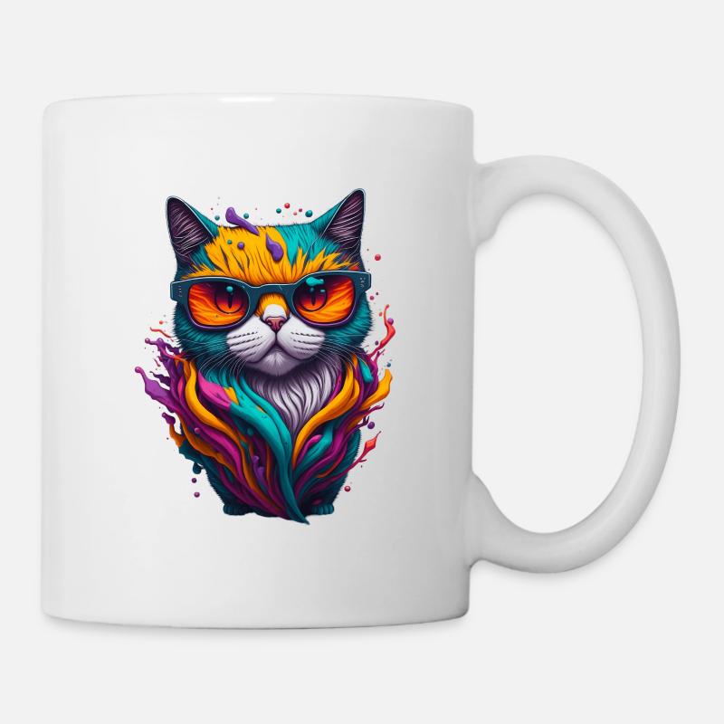 Chat 5 - Mug blanc - blanc