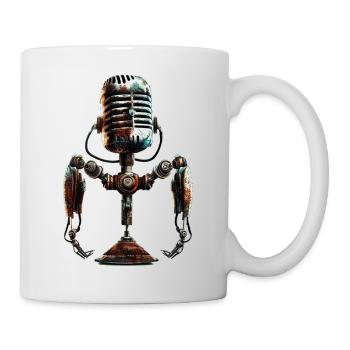 microphone old school - Tasse - Weiß - Rechts