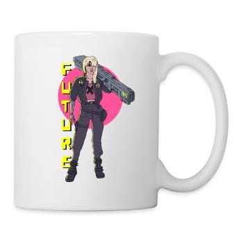 Fille Cyberpunk - Mug blanc - blanc - Droite