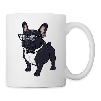 Bouledogue français Le Profesor - Mug blanc - blanc - Droite