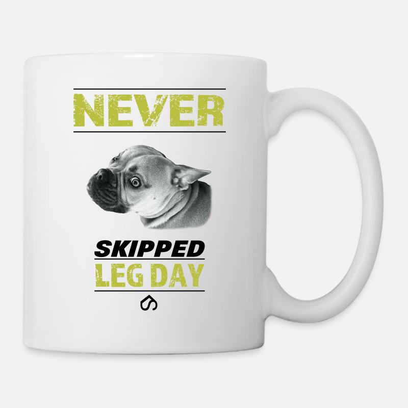 Never Skipped Legday - Mug - white