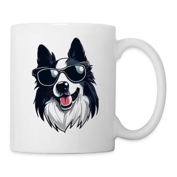 Border Collie Der Entdecker - Tasse - Weiß - Rechts