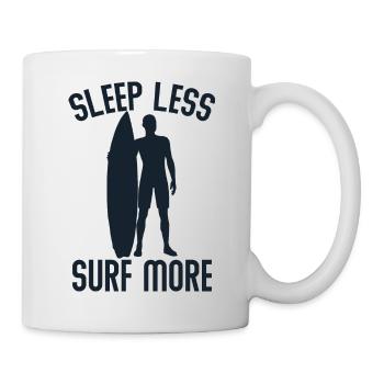 Dormir moins surfer plus - Mug blanc - blanc - Droite