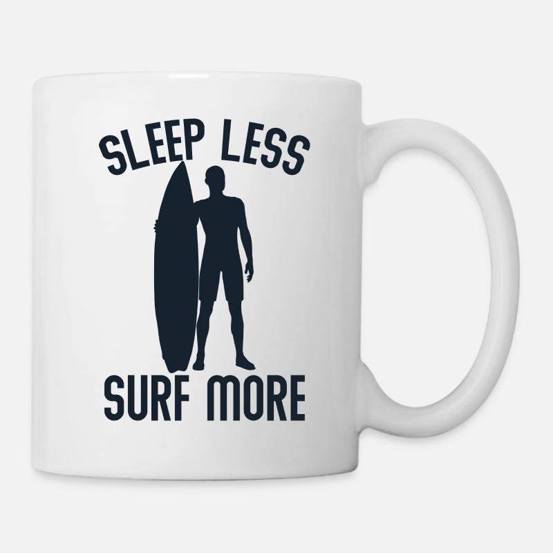 Dormir moins surfer plus - Mug blanc - blanc