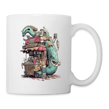 Fast food stand of the monster twins - Mug - white - Right