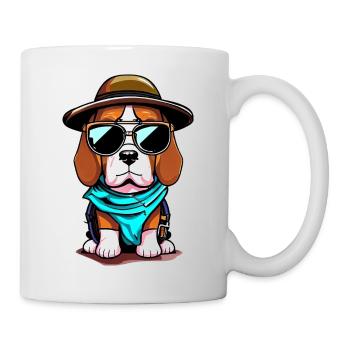 Beagle der Entdecker - Tasse - Weiß - Rechts