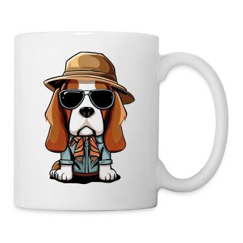 Beagle der Wanderer - Tasse - Weiß - Rechts