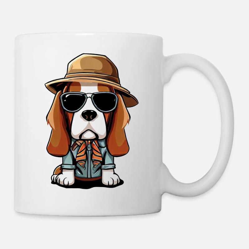 Beagle der Wanderer - Tasse - Weiß