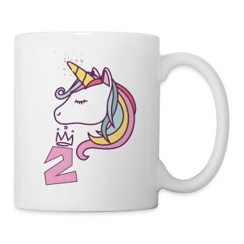 Birthday Girl Princess Unicorn 2 years Gift - Mug - white - Right