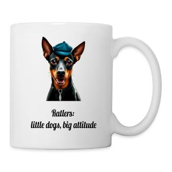 Ratler little dog, big attitude - Mug - white - Right