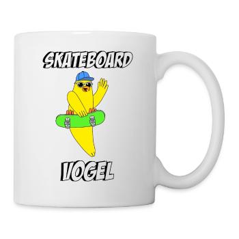 Skateboard Vogel - Tasse - Weiß - Rechts