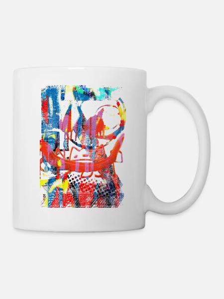 Graffiti-Stil Splash Hip Hop Farben Maler Farbe - Tasse - Weiß