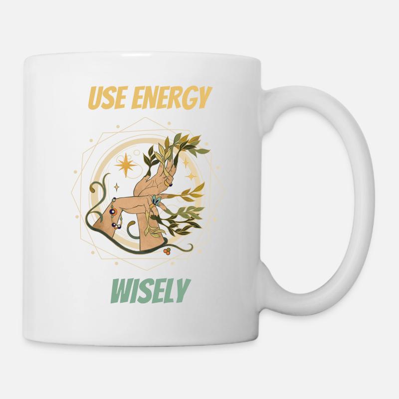 Use Energy Wisely: Elevate Spells Spooky season - Tasse - Weiß