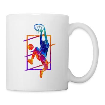 Basketball Basketballspieler Spieler Vintage Bunt - Tasse - Weiß - Rechts