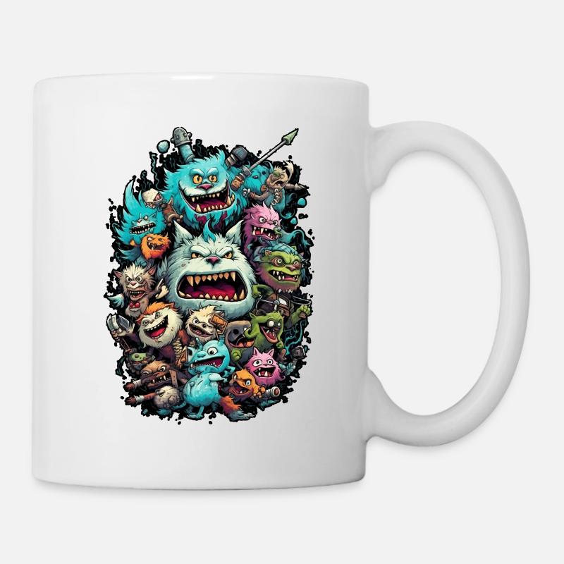 Attaque des chats domestiques - Mug blanc - blanc