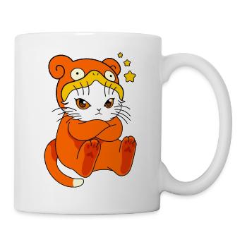 Katze im Bärenkostüm - Tasse - Weiß - Rechts
