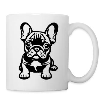 Propriétaire de chien Bulldog Chiens Chien propriétaire de chien - Mug blanc - blanc - Droite