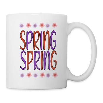 Spring Words with Flowers - Mug - white - Right