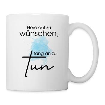 POSITIVE EINSTELLUNG MINDSET Motivation - Tasse - Weiß - Rechts