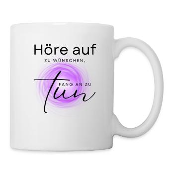 POSITIVE EINSTELLUNG MINDSET Motivation - Tasse - Weiß - Rechts