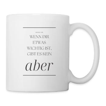 POSITIVE EINSTELLUNG MINDSET Motivation - Tasse - Weiß - Rechts