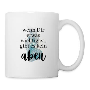 POSITIVE EINSTELLUNG MINDSET Motivation - Tasse - Weiß - Rechts