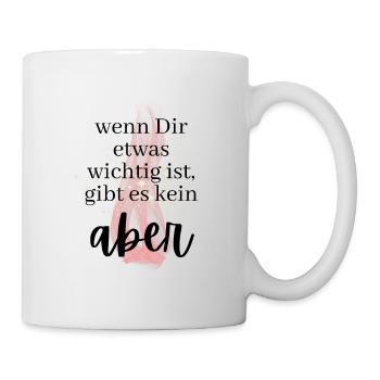 POSITIVE EINSTELLUNG MINDSET Motivation - Tasse - Weiß - Rechts