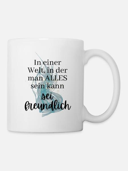 POSITIVE EINSTELLUNG MINDSET Motivation - Tasse - Weiß